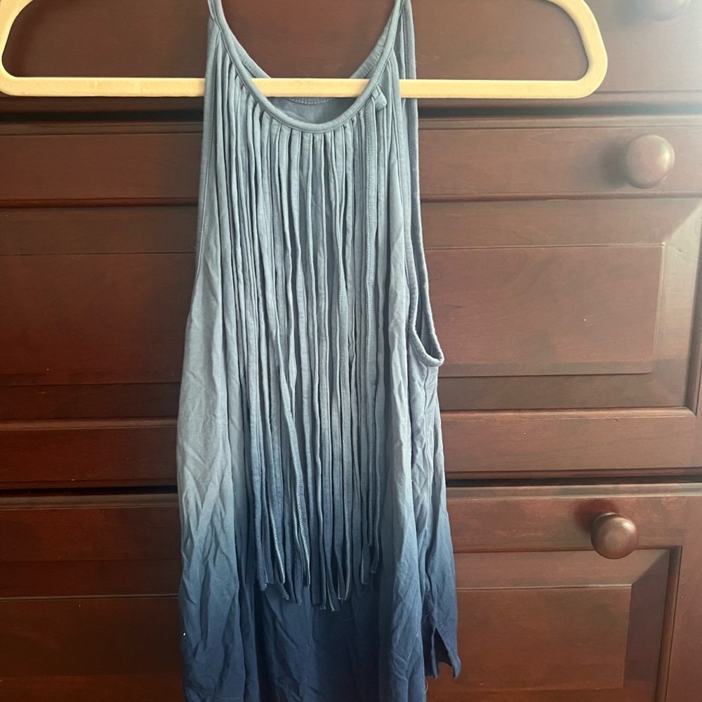 2000s Y2K American eagle fringe tank top